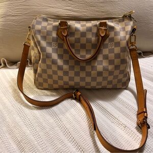 Louis Vuitton Bandouliere Speedy 30 Azur Damier